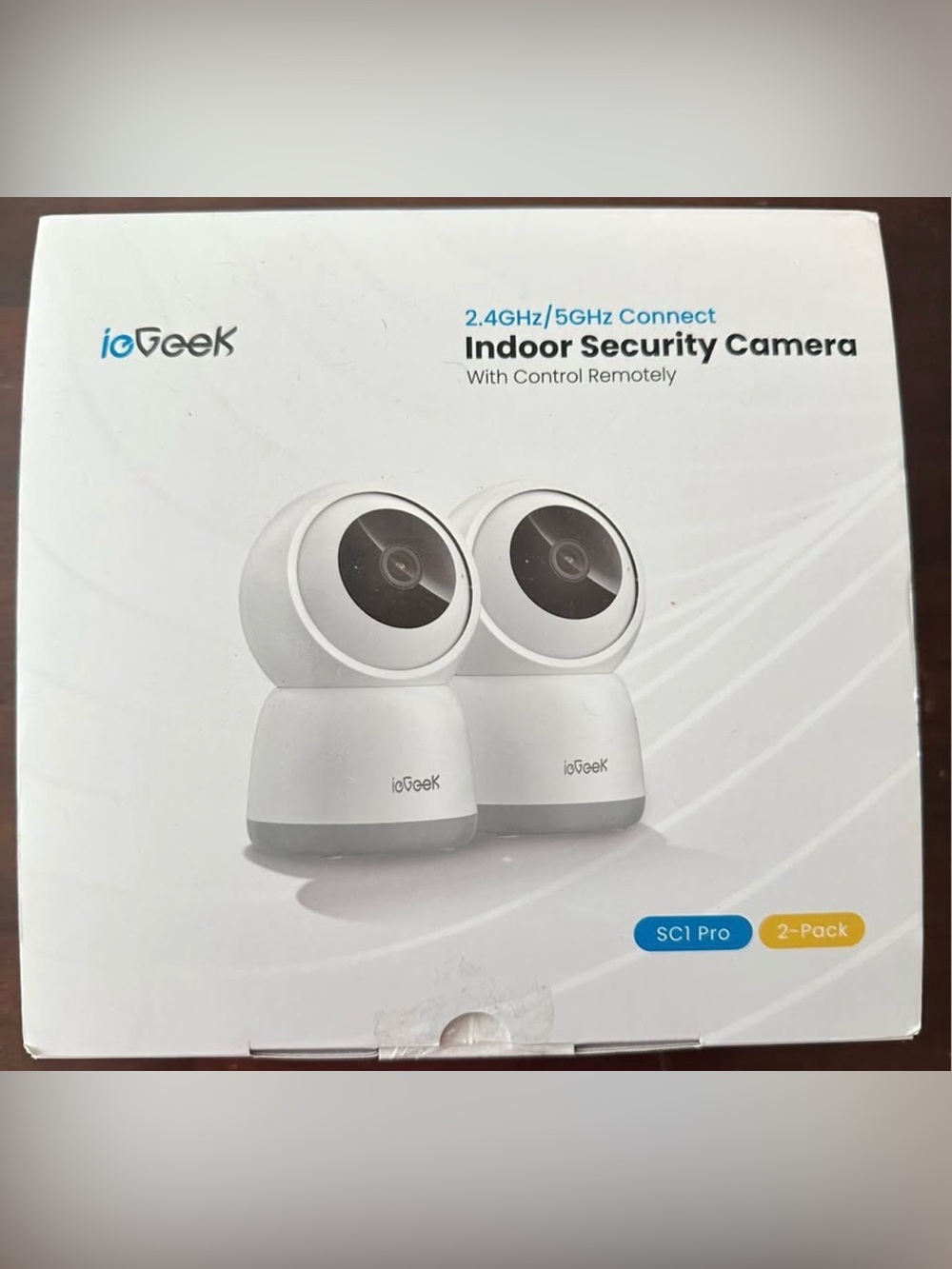 ioGeek Indoor Security Camera - White (Pair)